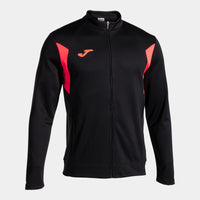 Joma Winner III Full Zip Sweatshirt (Junior) - Black Fluorescent Coral