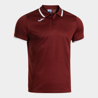 Joma Combi Premium Short Sleeve Polo (Junior) - Burgundy White
