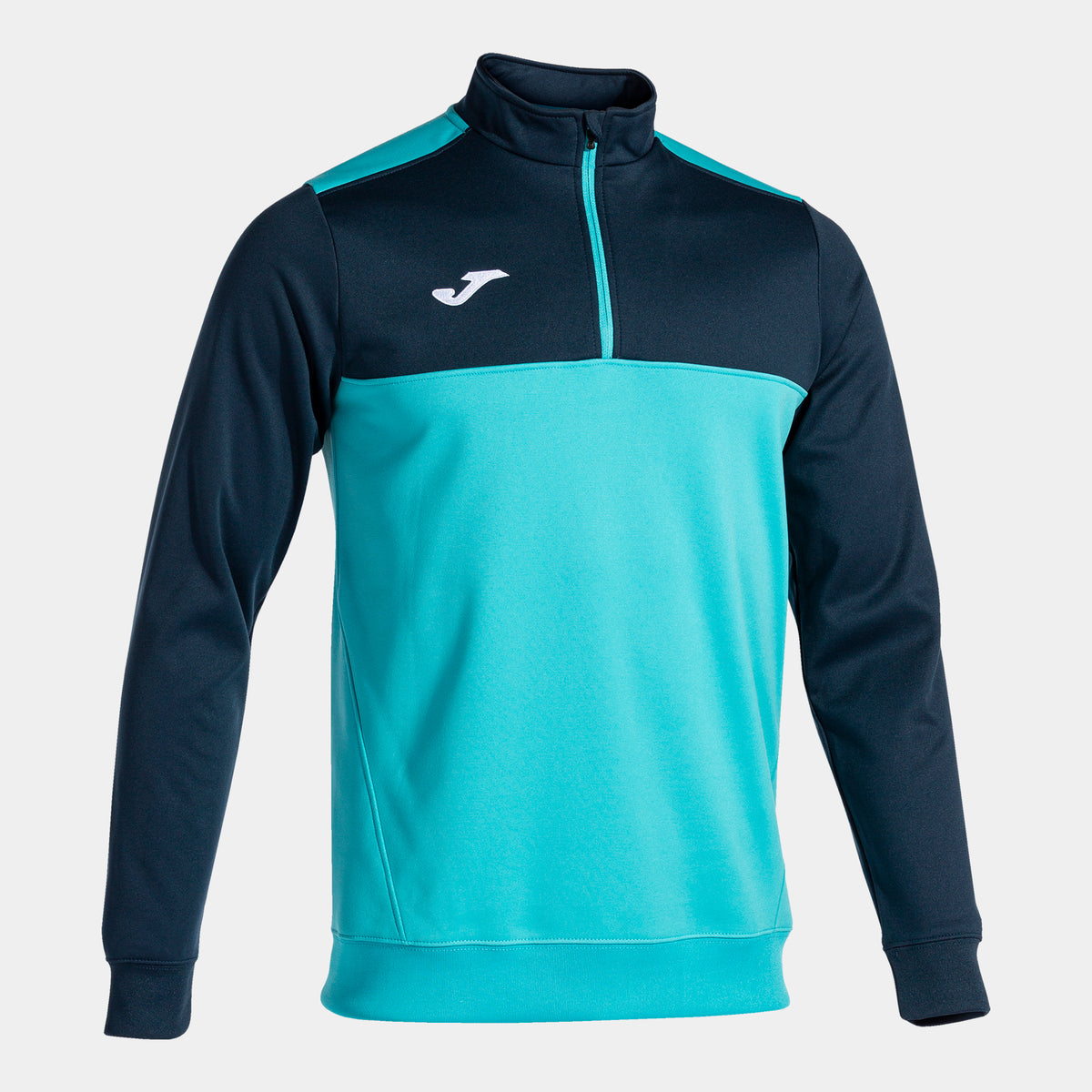 Joma Winner Sweatshirt (Adult) - Fluorescent Turquoise Navy Blue