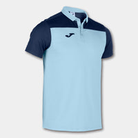 Joma Combi Polo Shirt S/s (Adult) - Navy Blue Sky Blue