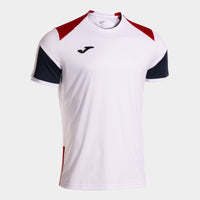 Joma Danubio Short Sleeve T-shirt (Adult) - White Red