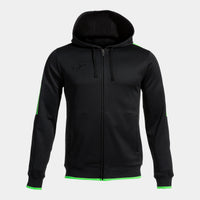 Joma Olimpiada Zip-up Hoodie (Adult) - Fluorescent Green Black