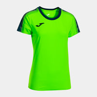 Joma Elite XI Short Sleeve T-shirt (Junior) - Fluorescent Green Dark Navy