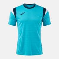 Joma Terra Short Sleeve T-shirt (Junior) - Fluorescent Turquoise Dark Navy