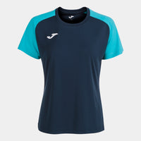 Joma T-shirt Academy IV (Junior) - Fluorescent Turquoise Navy Blue