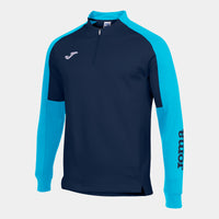 Joma Eco Championship Recycled Sweatshirt (Adult) - Fluorescent Turquoise Navy Blue