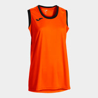 Joma Final Basket III Sleeveless Shirt (Adult) - Orange Black