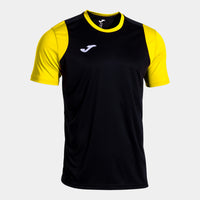 Joma Final Basket III Short Sleeve T-shirt (Adult) - Black Yellow