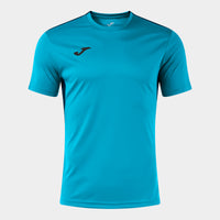 Joma Winner IV Short Sleeve T-shirt (Junior) - Fluorescent Turquoise Dark Navy