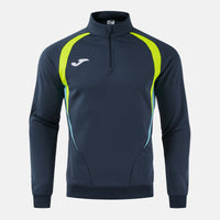 Joma T-championship Sweatshirt (Adult) - Fluorescent Yellow Dark Navy