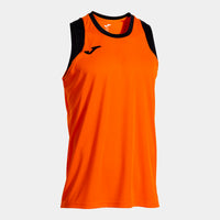 Joma Final Basket II Sleeveless Shirt (Adult) - Orange Black